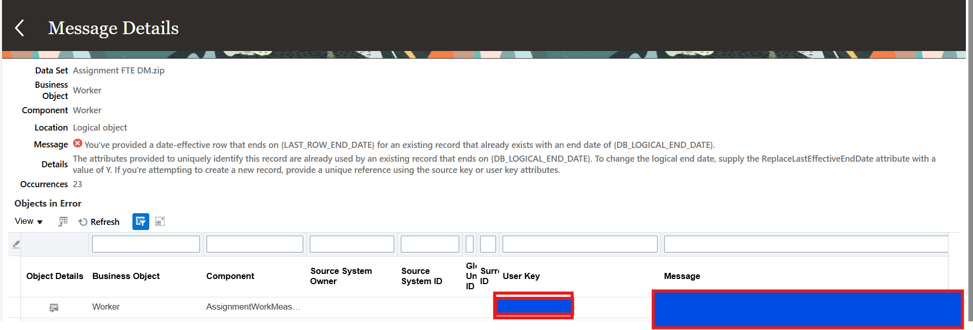 HDL Error: Date-Effective Row Conflict for Worker Assignment — Cloud ...