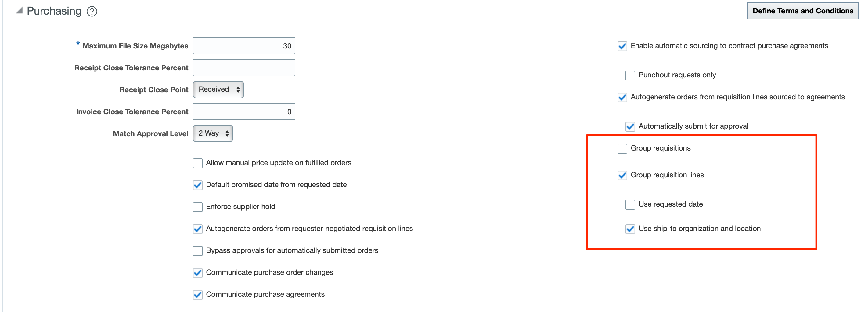 Group Requisitions Generate Purchase Orders — Cloud Customer Connect