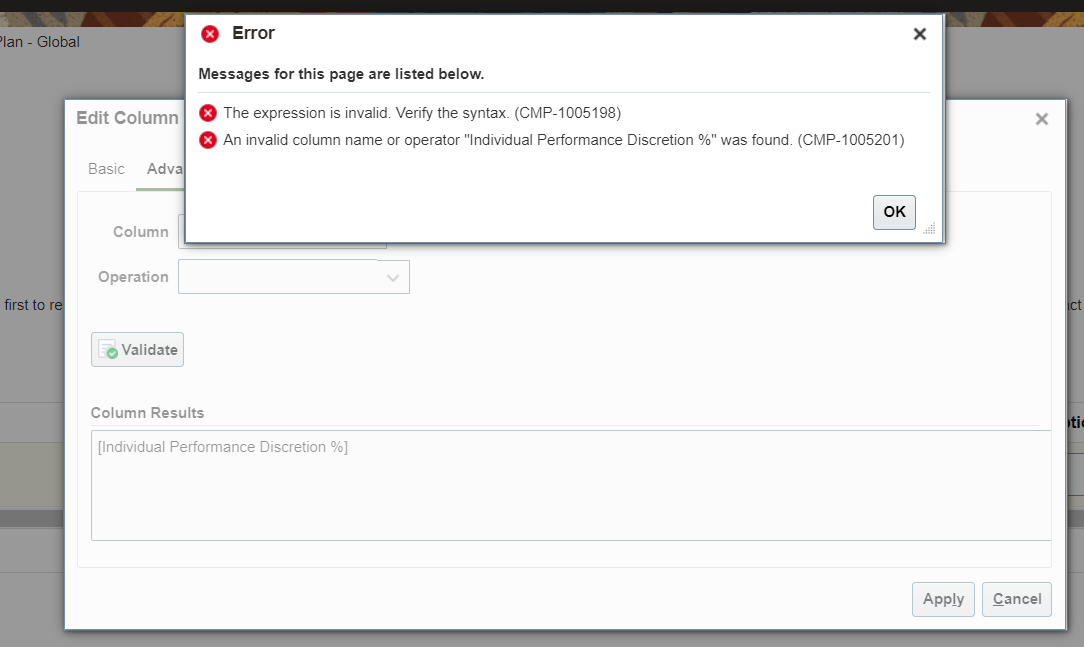 Dynamic Column condition not working — Cloud Customer Connect