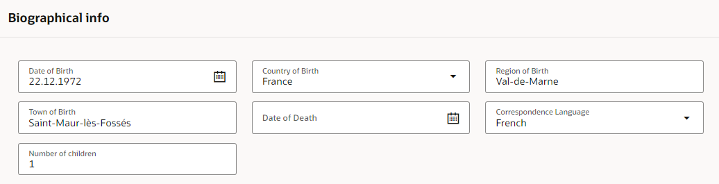 Redwood Personal Details Page - Biographical Info - Fields not visible ...