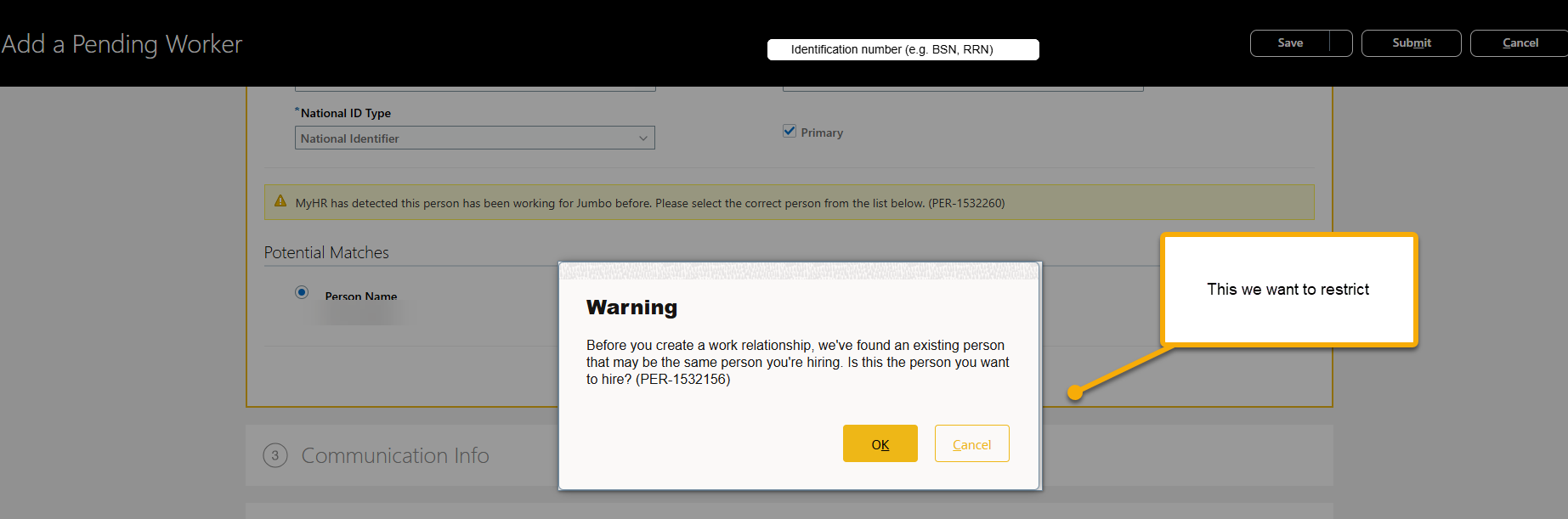 Restrict Few role users from creating different types of work ...