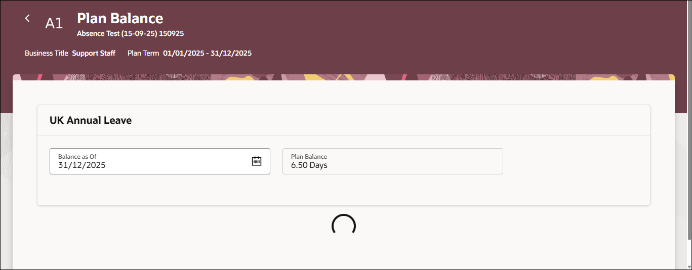 Redwood - Absence Plan Balance Page Continuous Loading — Cloud Customer ...