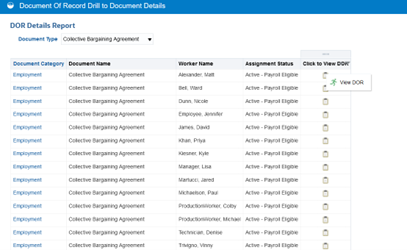 Document of Record Drill to Document Details — Cloud Customer Connect