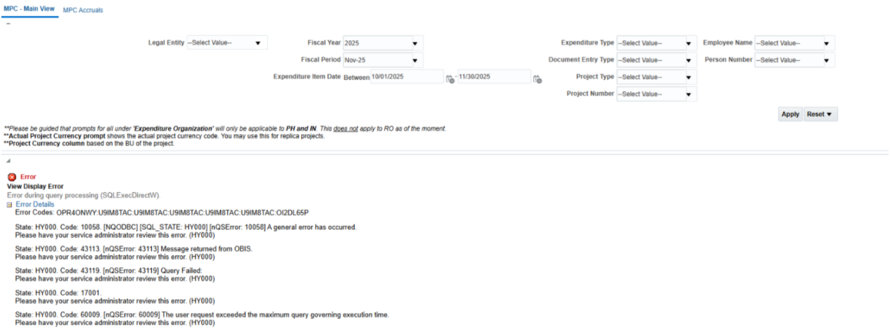 Is View Display Error / Timeout issue related to missing BI Admin role ...