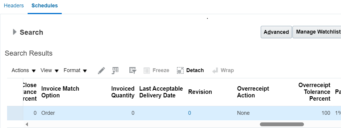 CHANGE IN SETUP FOR PURCHASE ORDER — Cloud Customer Connect
