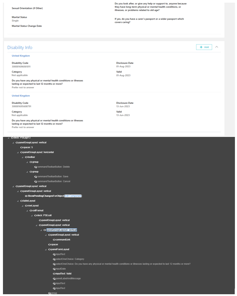 Adding/copying Flex fields to edit and view pages — Cloud Customer Connect