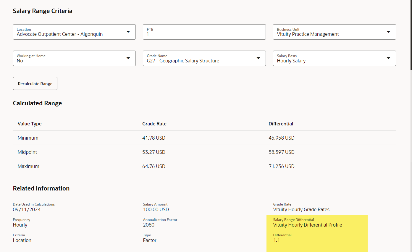 How to add salary range differential factor to Change Salary page ...