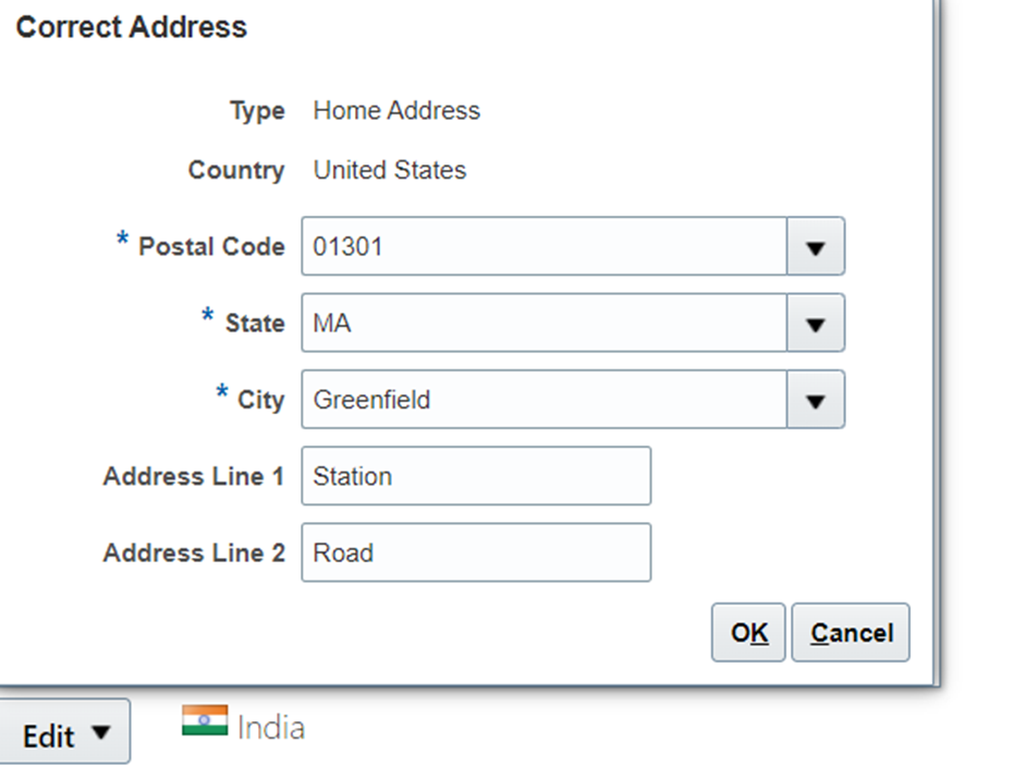 Address sequence change in the Career Site — Cloud Customer Connect