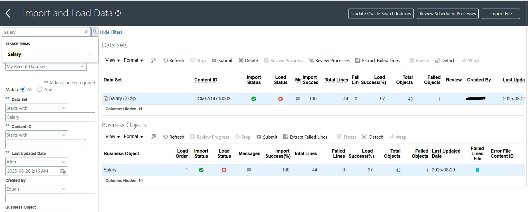 Control Access To HDL Files By LE or Business Unit — Cloud Customer Connect