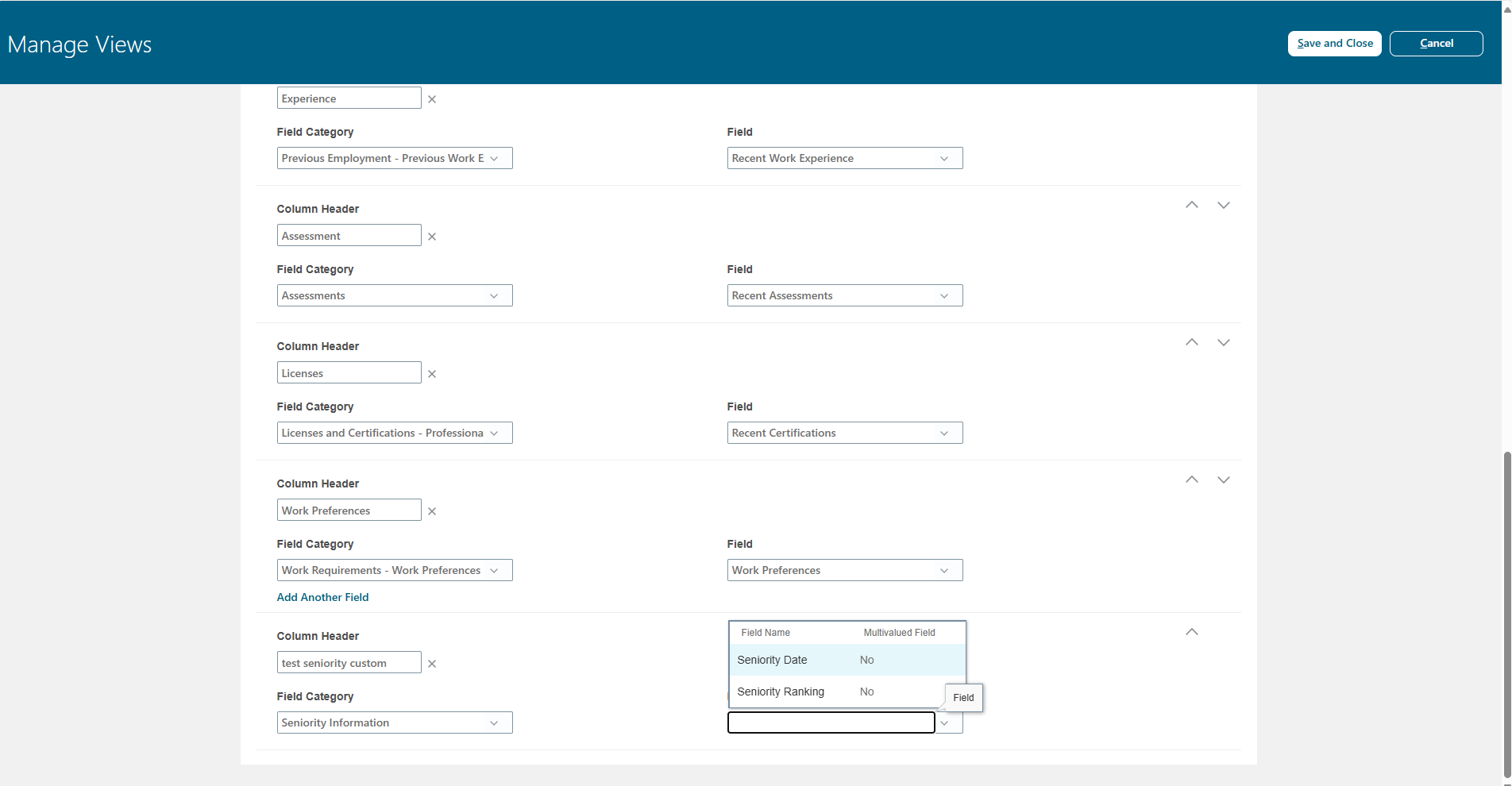custom field for grid view in candidate job application — Cloud ...