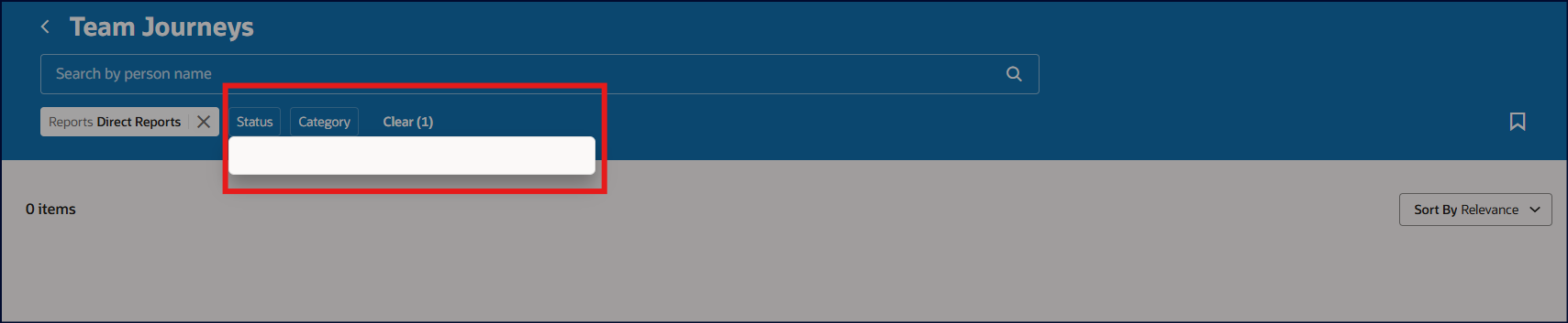 Journey - Incorrect view of status drop down list — Cloud Customer Connect