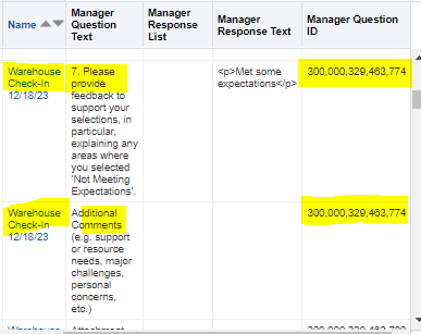Reporting on Check-In Questionnaires - Removing prior versions within ...