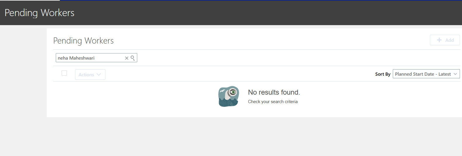 Error while rehiring an employee — Cloud Customer Connect