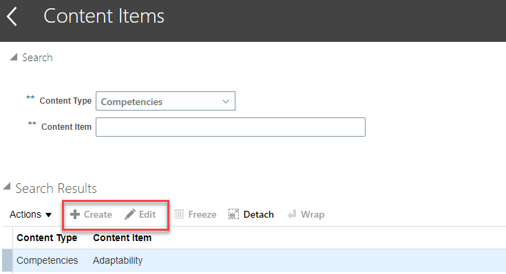 Unable to add or edit competencies — Cloud Customer Connect