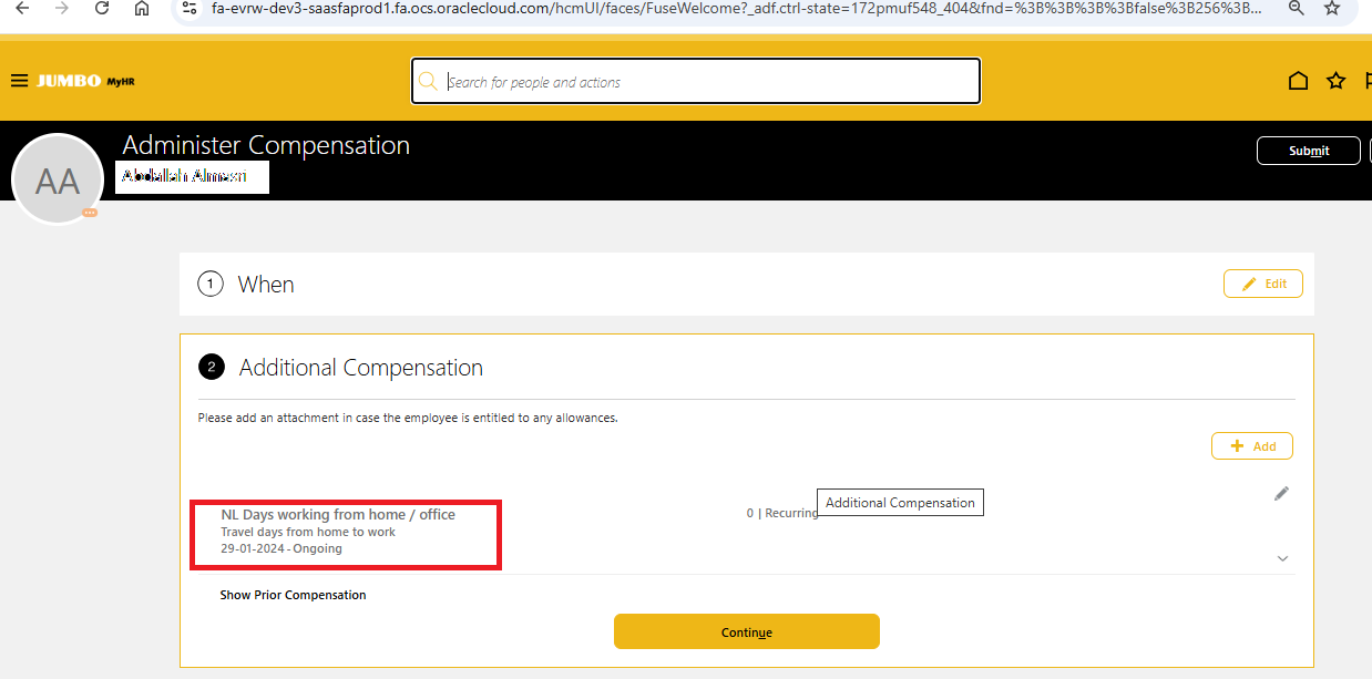 Fetch Additional Compensation details in autocomplete rule for ...