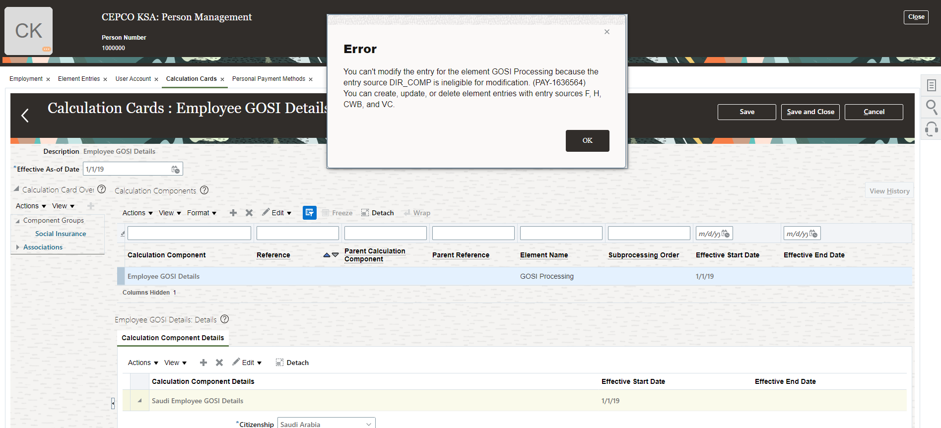 the calculation card was not dropped while hiring the employee — Cloud ...