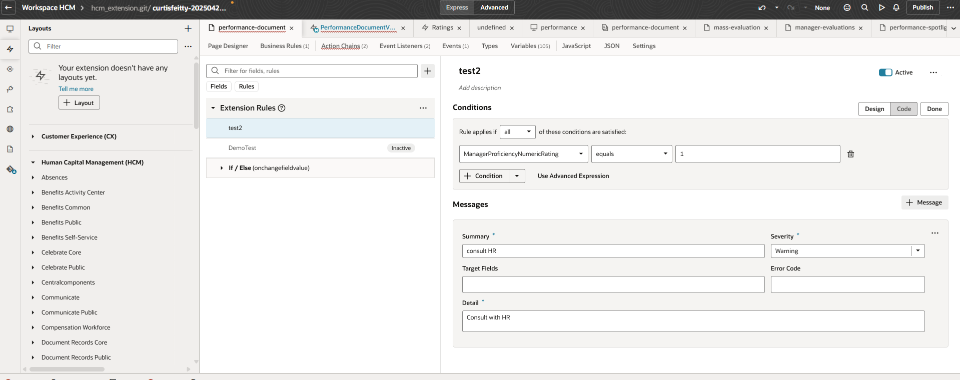 Validate Field values message in visual builder studio is not working ...