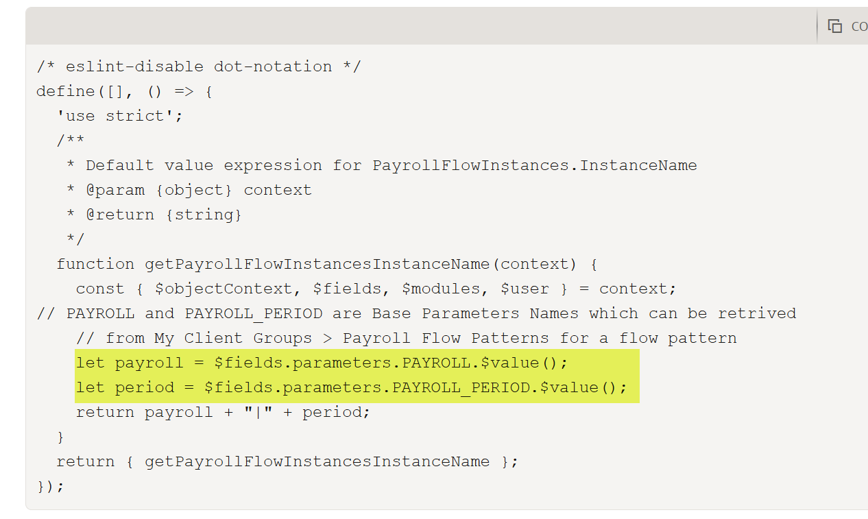 Defaulting Payroll Flow Instance Name with Parameter Fields — Cloud ...