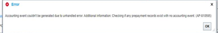 Invoice validation error - (AP810595) — Cloud Customer Connect