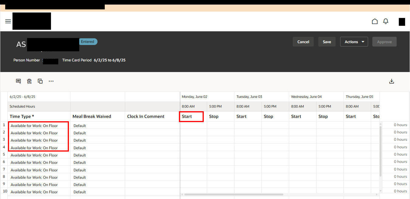 HCM OTL Time Card Redwood customization — Cloud Customer Connect