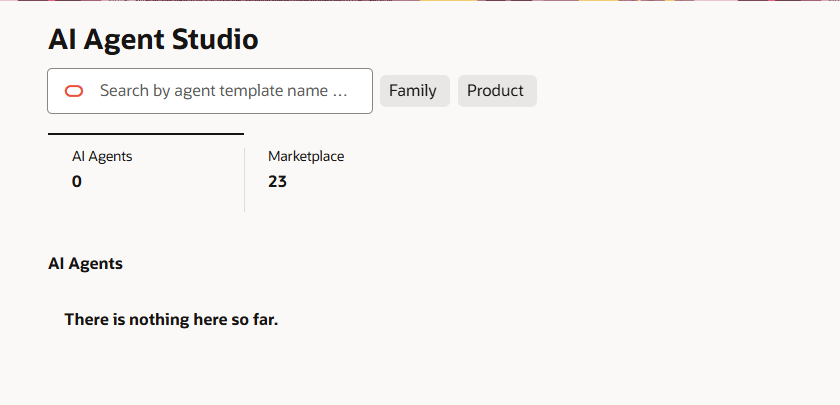 No agents available in AI Agent Studio — Cloud Customer Connect