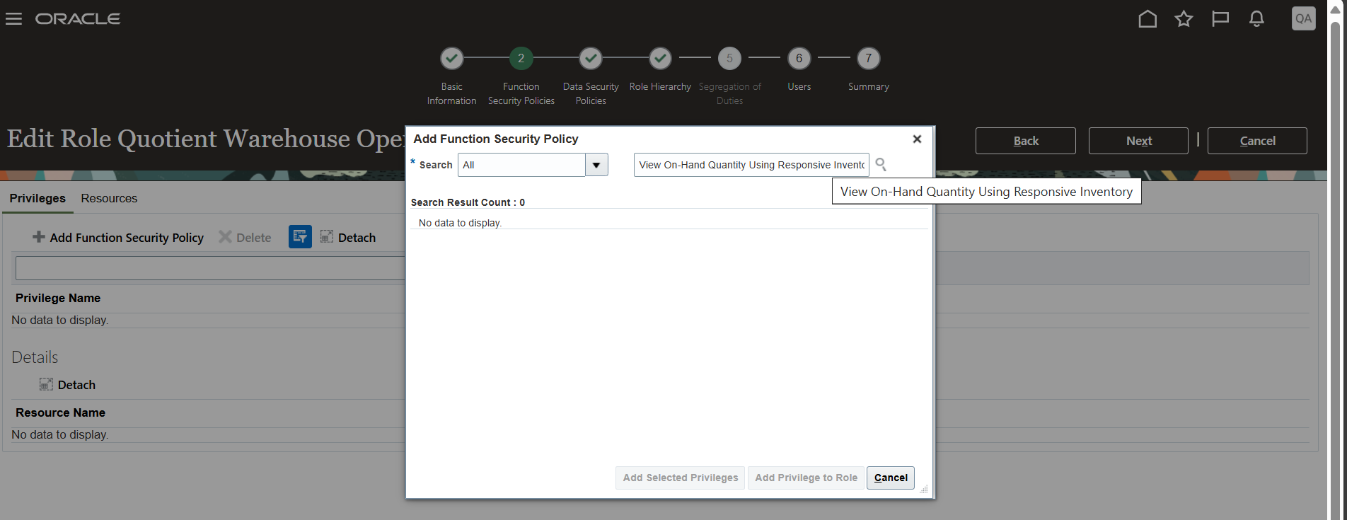 User not able to add a new privilege in a custom role — Cloud Customer ...
