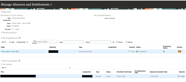 How to assign an Absence plan to an Employee in Redwood — Cloud ...