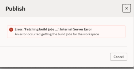 Receiving an internal server error message when trying to publish VBS ...