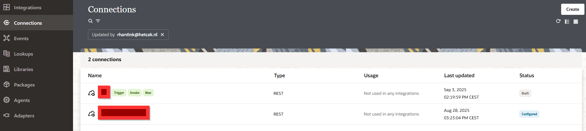Error when creating service connection from catalog — Cloud Customer ...