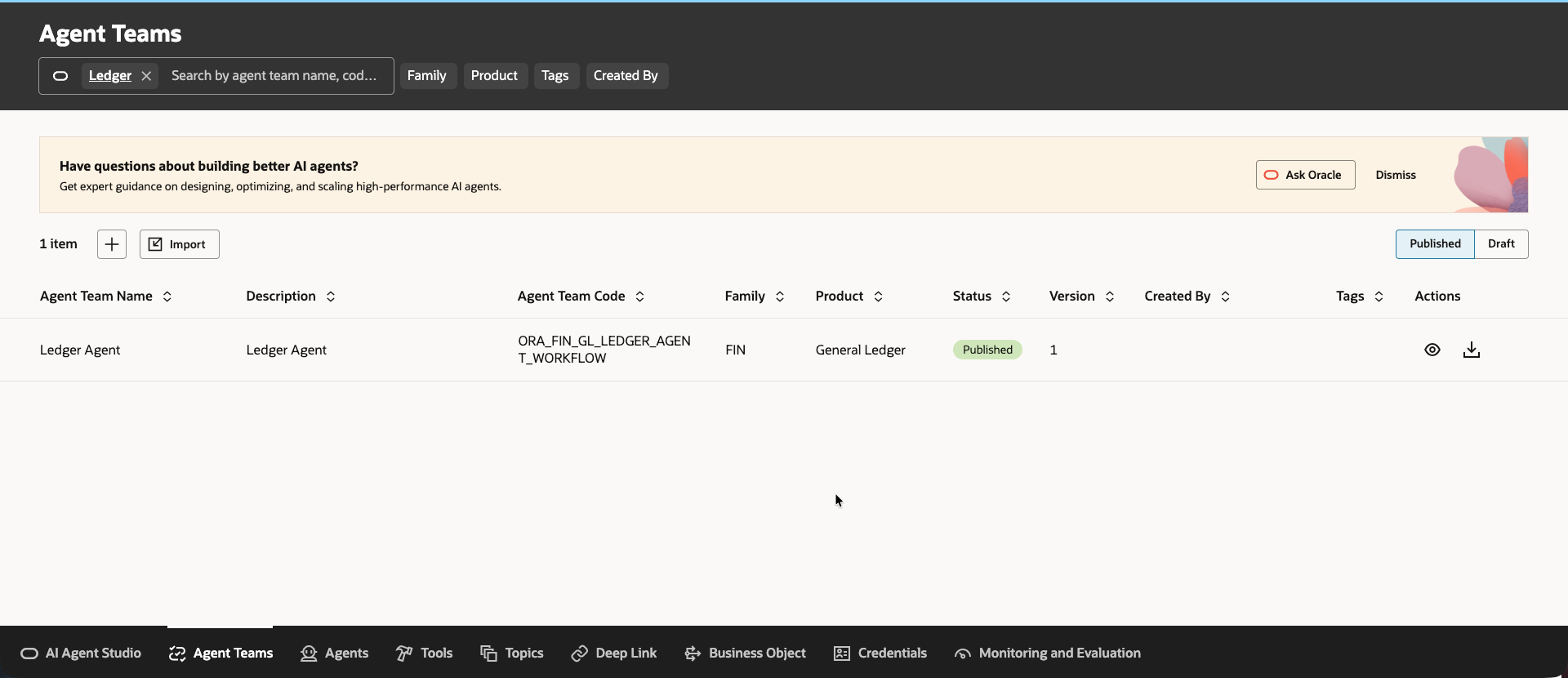Ledger Agent in 26A — Cloud Customer Connect