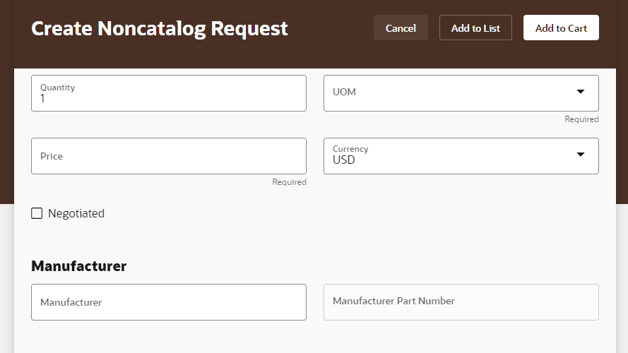 Hide fields on Create Noncatalog Request page in Responsive Self ...