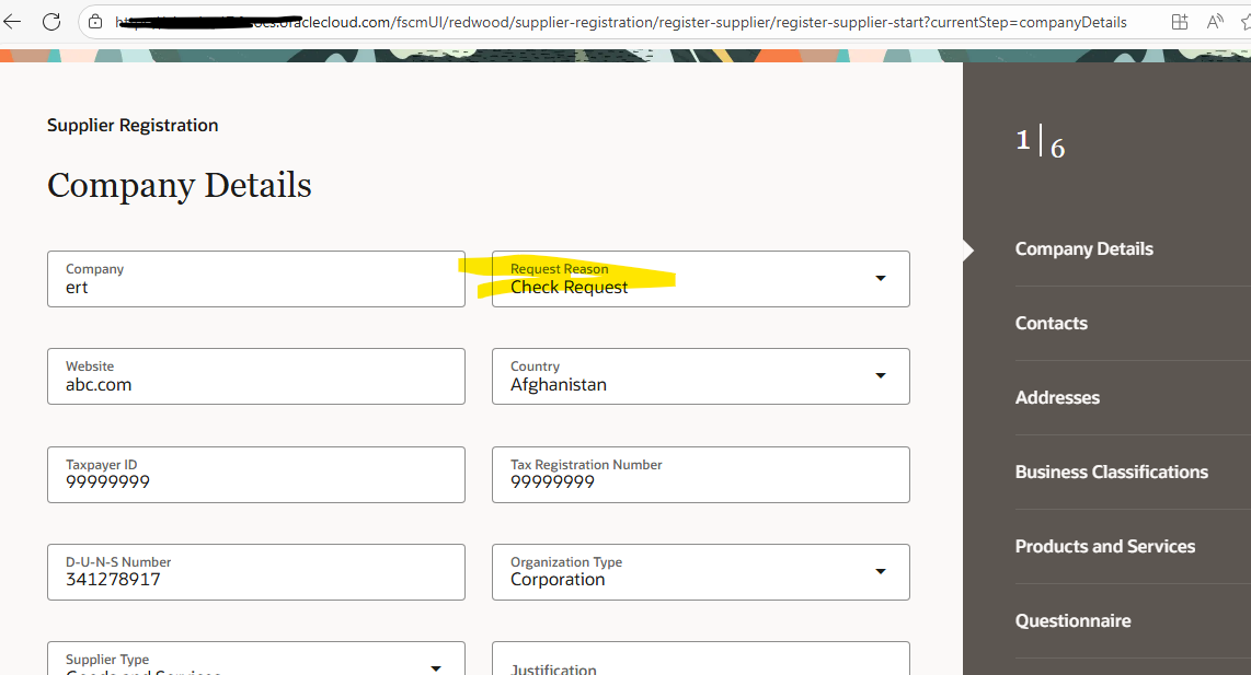 Need to enable field on Supplier Edit page — Cloud Customer Connect