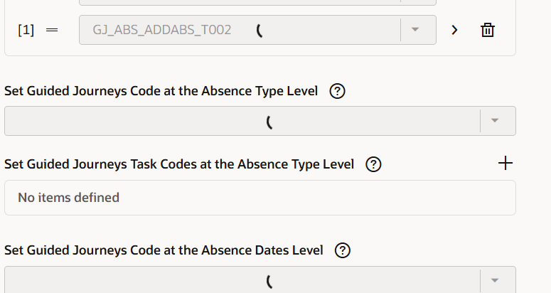 In Redwood - How to add guided journey specific to an Absence type ...