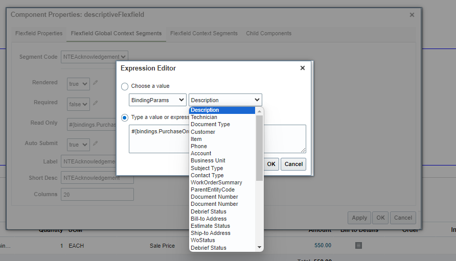 Use DFF in binding params of expression builder(page composer) — Cloud
