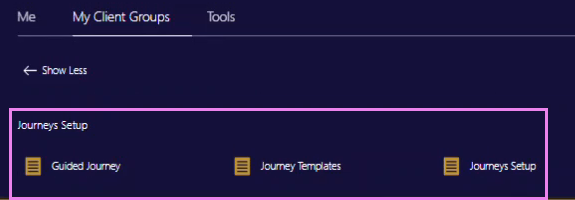 25C> Guided Journey / Journey Templates> Journeys Setup> Restrict from ...