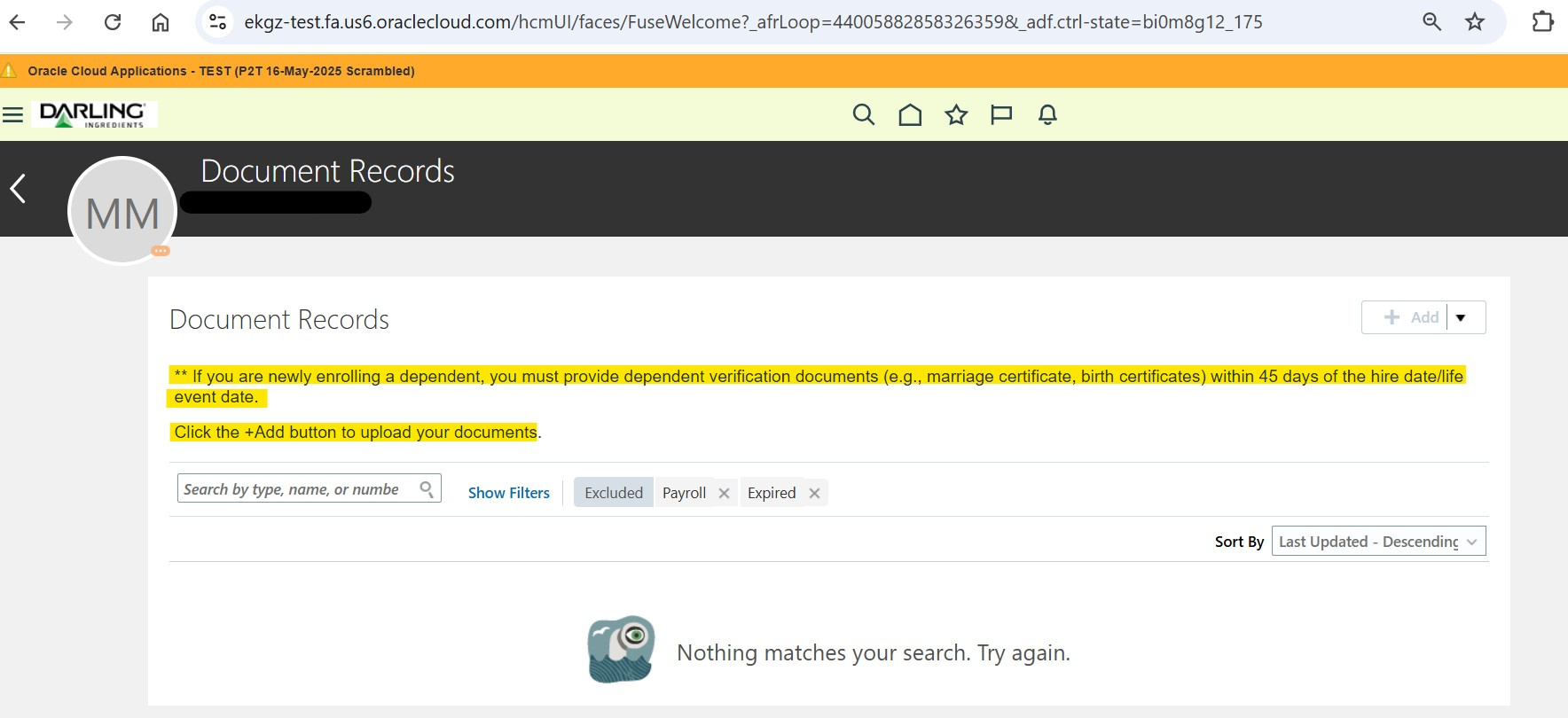 How to add a text under Document Records in benefits redwood — Cloud ...