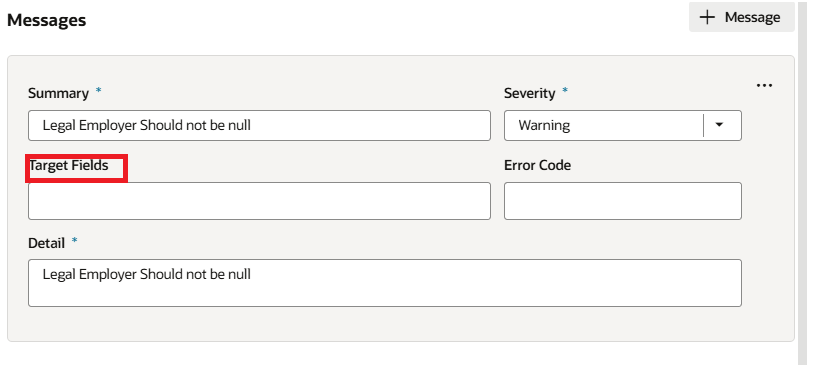 Unable to select "Target Fields" in "Validate Field Values" section in ...