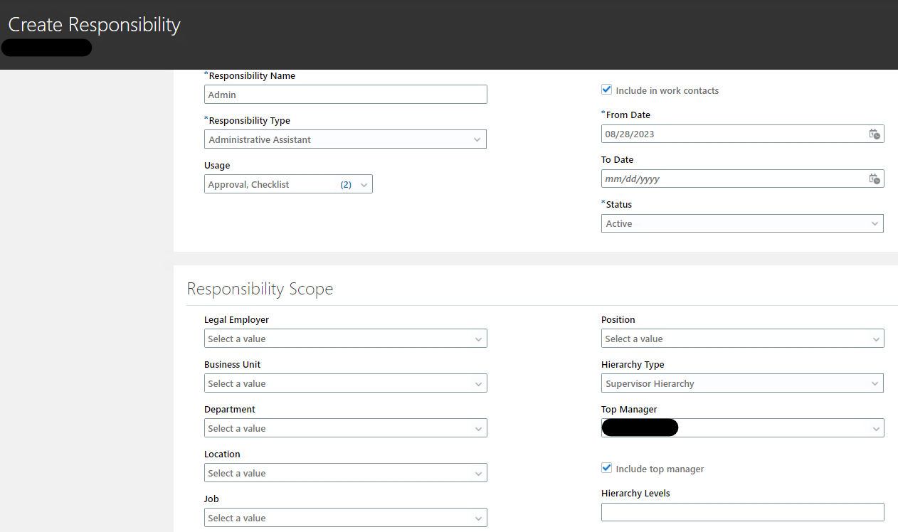 Supervisor Hierarchy Type - Area of Responsibility. — Cloud Customer ...