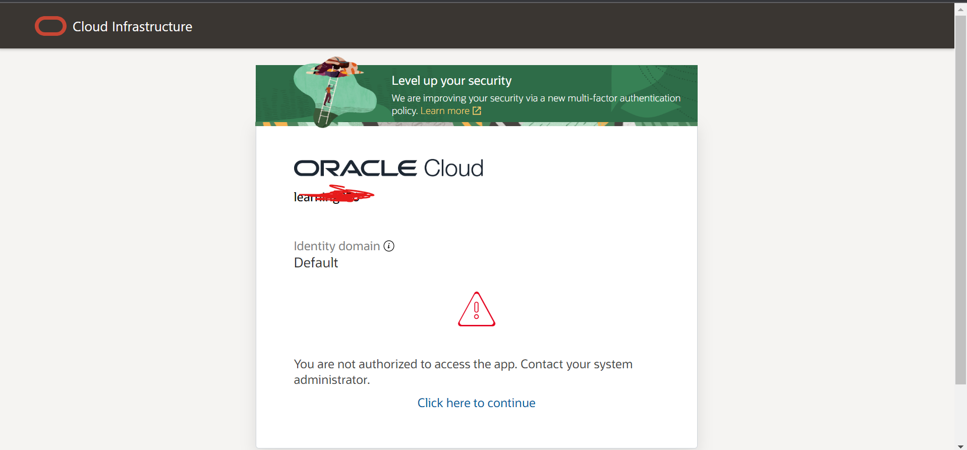 Unable to login to OIC 3 instance with OCI admin credentials — Cloud ...