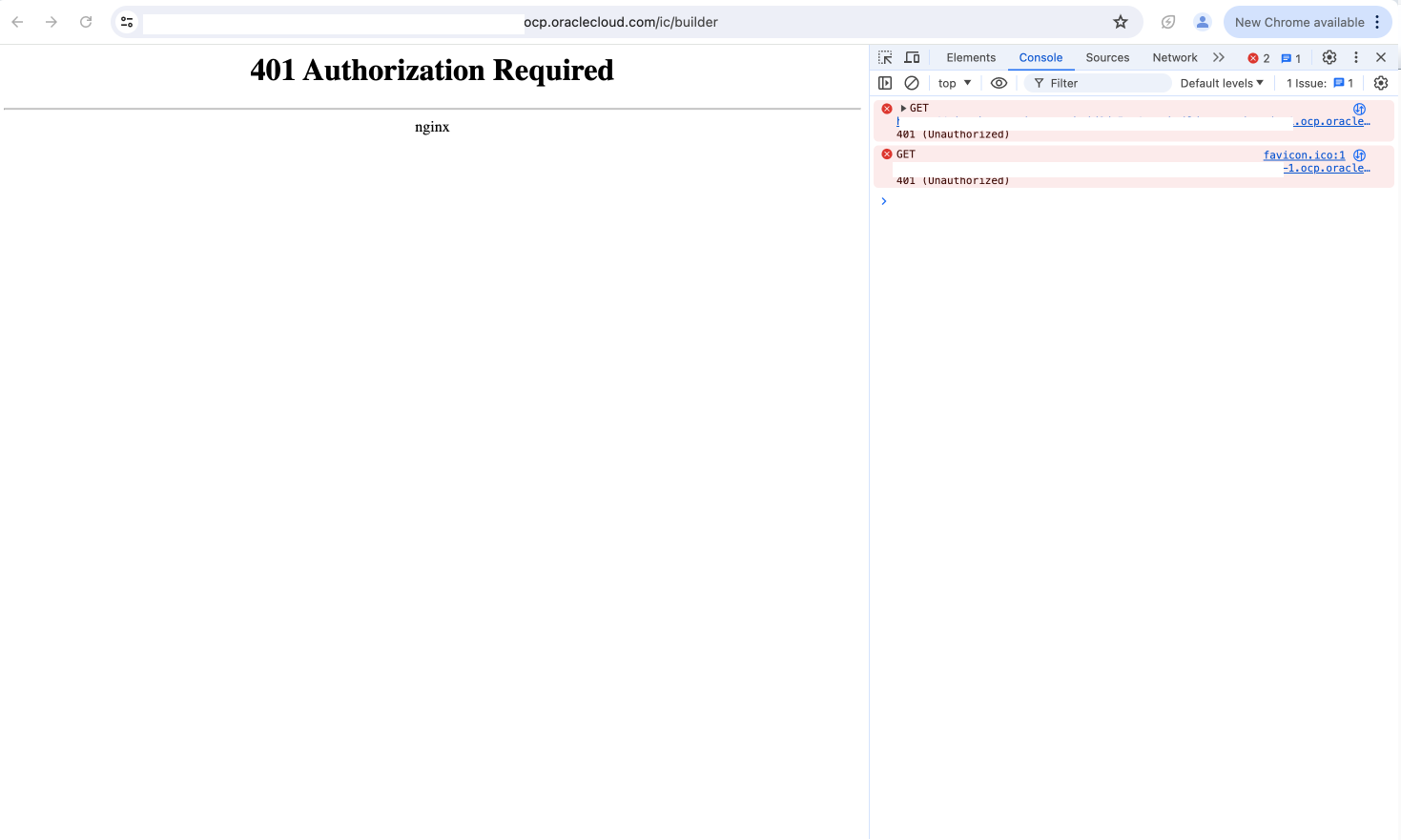 401 Authorization Required error when accessing VBCS from OIC 3.0 ...