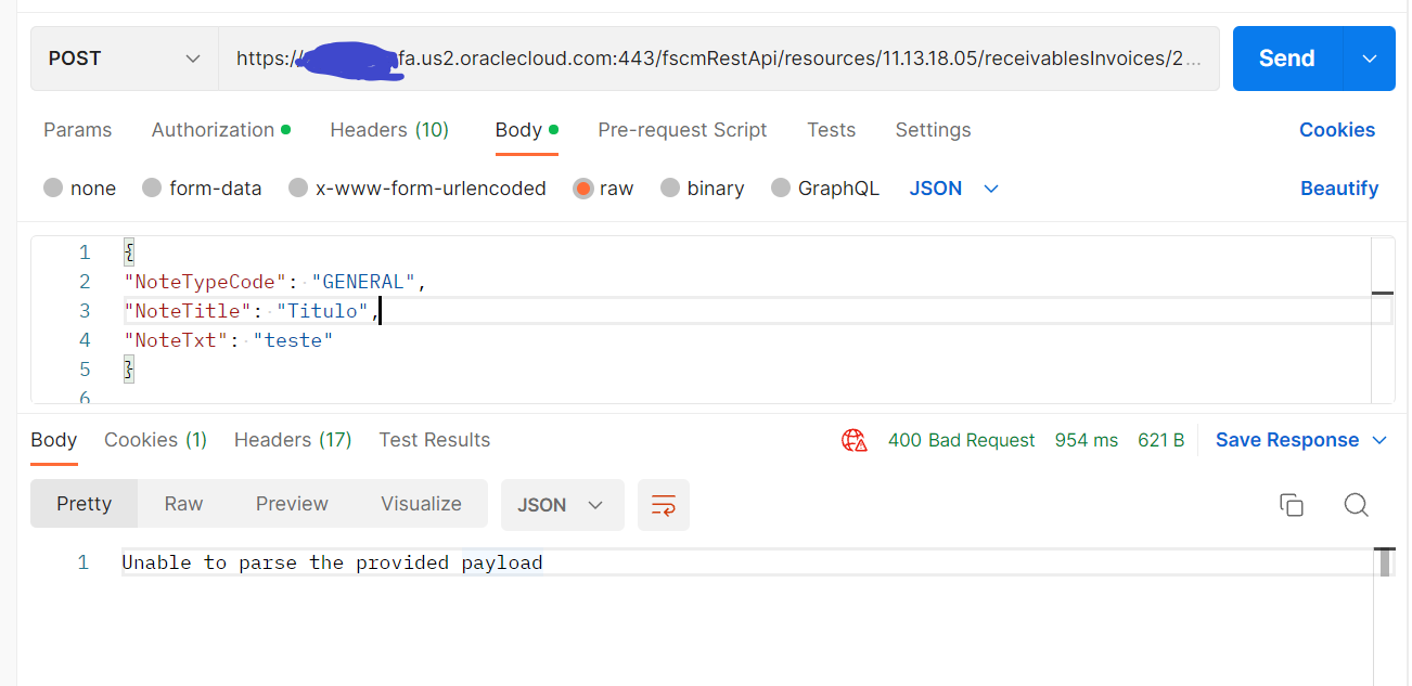 How to add an installment note using REST Endpoint