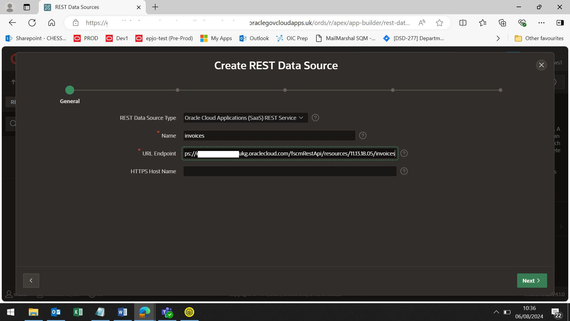 403 Error when trying to create REST Data Source - Oracle Cloud ...