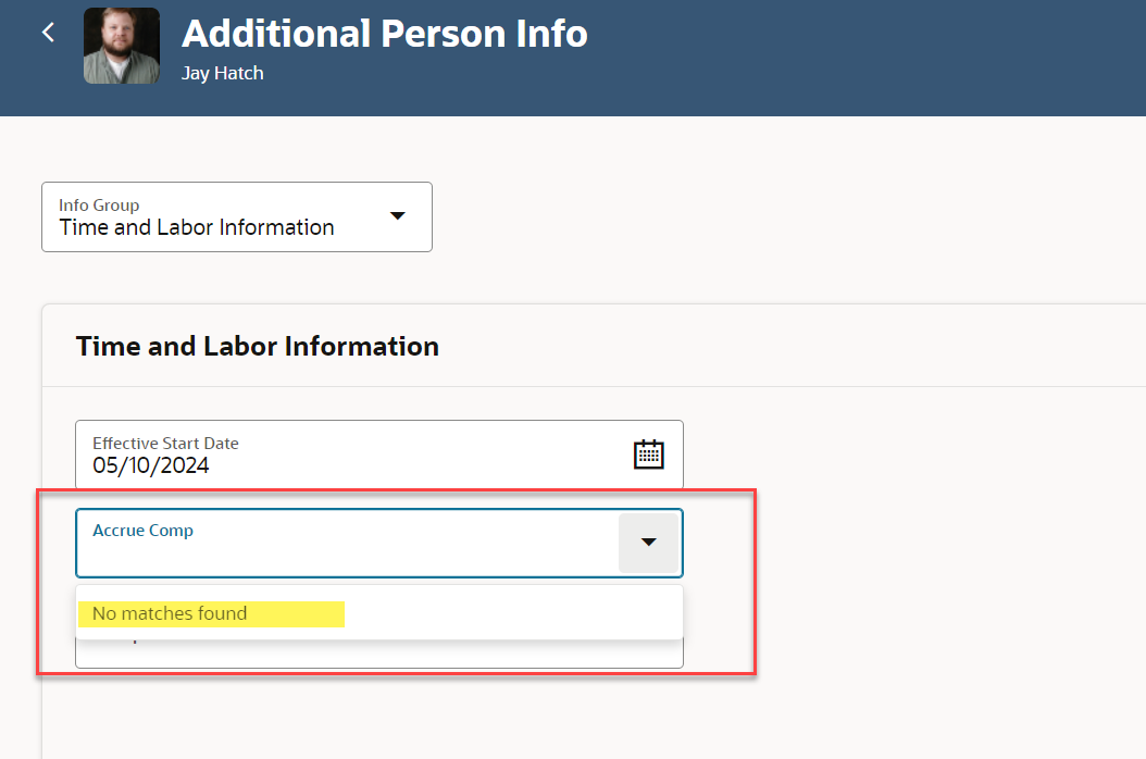 Drop down for Additional Person Info not working in Redwood — Cloud ...