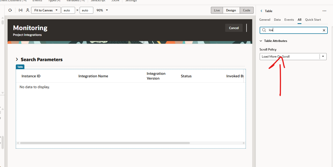 Pagination not working in table for Retrieve all integrations REST API ...