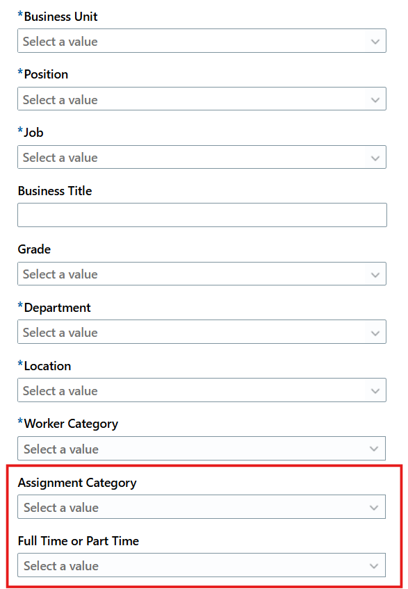 Delivered rule or logic to populate Assignment Category field on Hiring ...