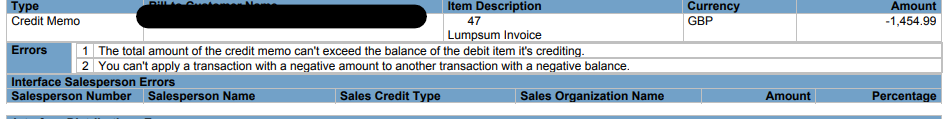 Invoice is stuck at Transferred status — Cloud Customer Connect