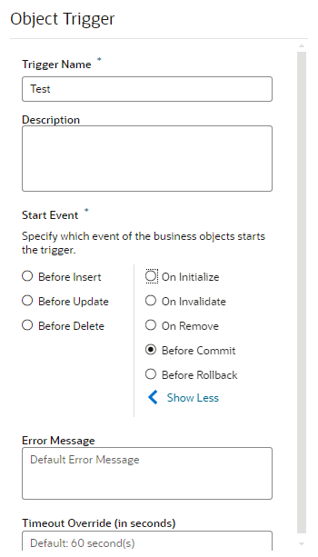 Is it possible to create custom Object Triggers in Visual Builder ...