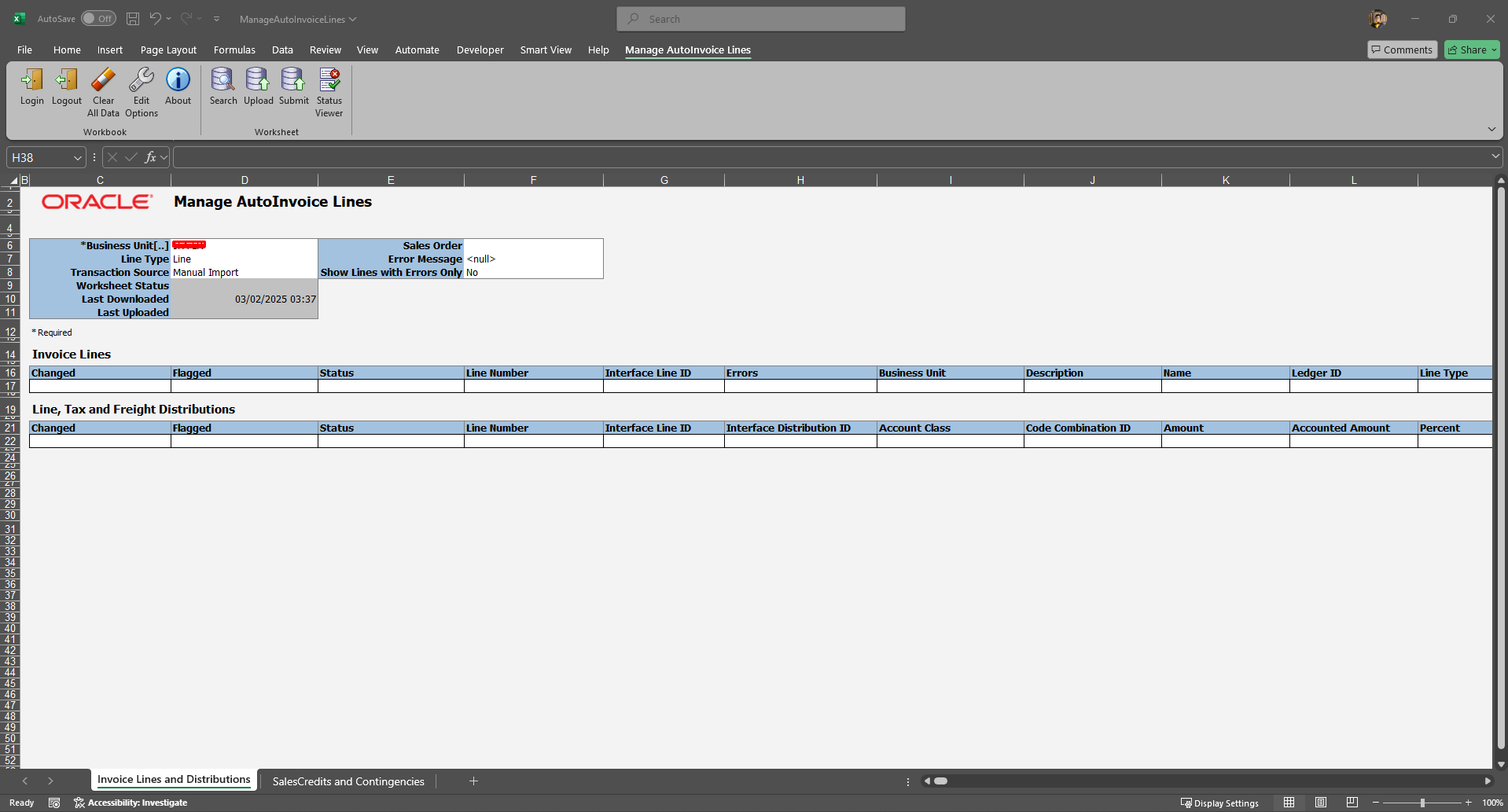 Can import AR invoice via Manage AutoInvoice Lines directly? — Cloud ...