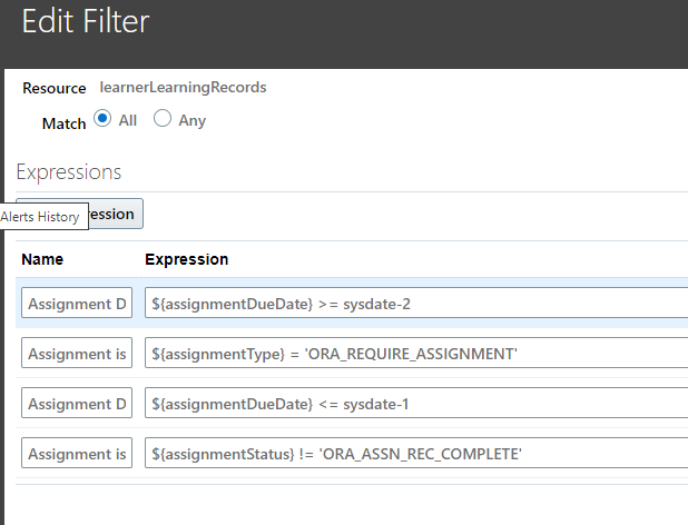 Learning past due alert sends notification after completion status ...