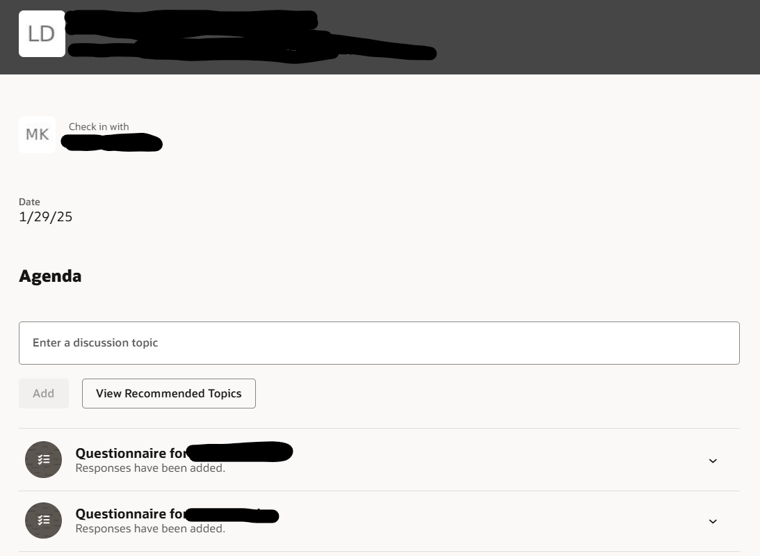 Hide Un Check Hide Manager questionnaire in Check-In template — Cloud Customer Connect